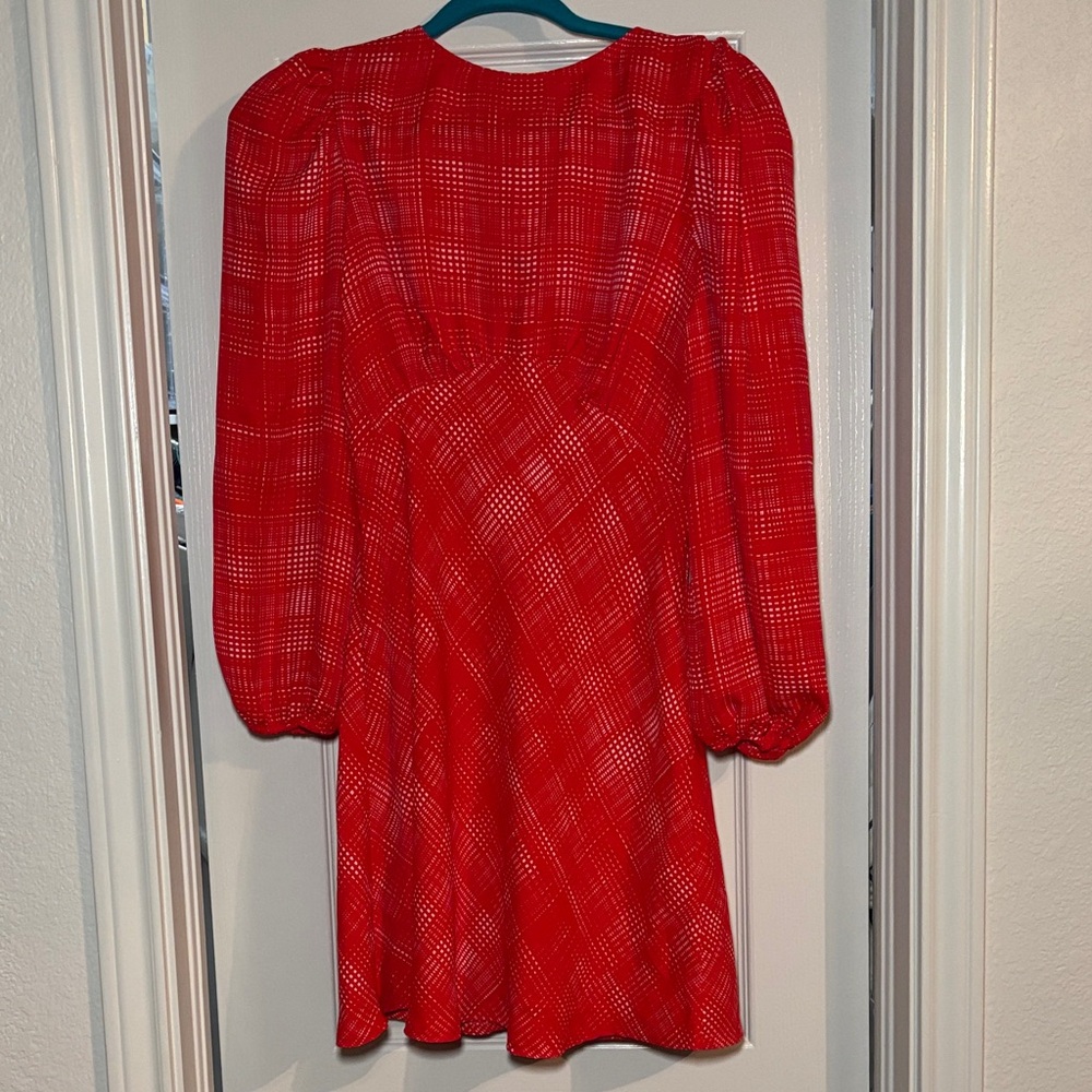 Express Red Plaid Dress